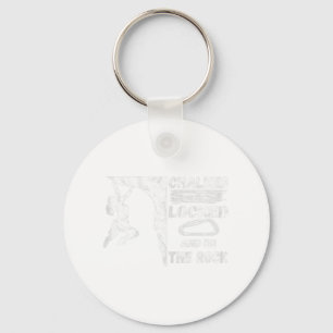 Gefangen abgeschlossen und auf dem Klettermädchen Schlüsselanhänger