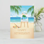 Gefangen auf Party Einladung der Leinwand im Ruhes (Stehend Vorderseite)