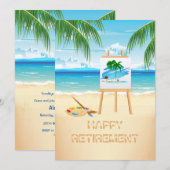 Gefangen auf Party Einladung der Leinwand im Ruhes (Vorne/Hinten)