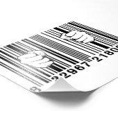 Gefangen durch den Konsum UPC Barcode Gefangengeno Fotodruck (Ecke)