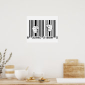 Gefangen durch den Konsum UPC Barcode Gefangengeno Poster (Küche)