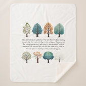 Gefangen in der ruhigen Weisheit des Waldes Sherpadecke (Vorderseite)