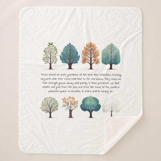 Gefangen in der ruhigen Weisheit des Waldes Sherpadecke (Vorderseite)