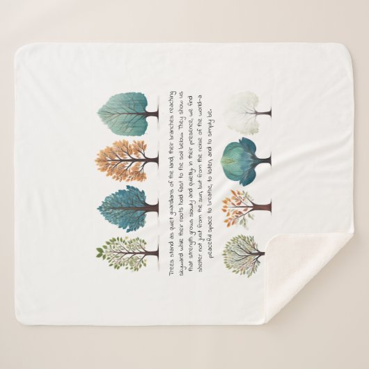 Gefangen in der ruhigen Weisheit des Waldes Sherpadecke (Vorderseite (Horizontal))