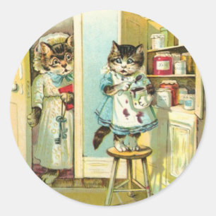 Gefangen in der Tat Runder Aufkleber