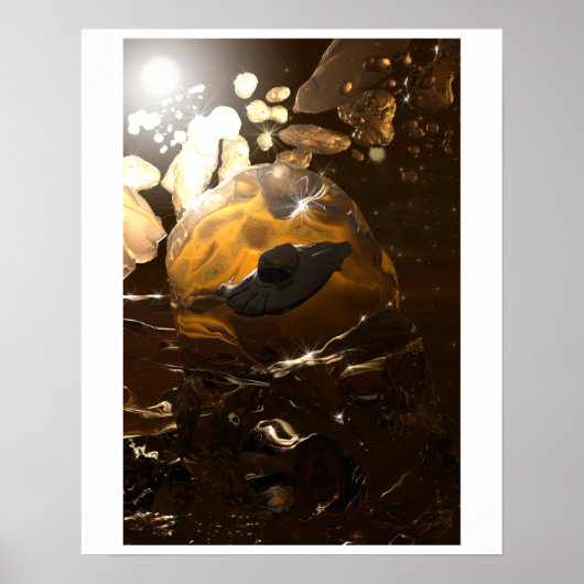 Gefangen in einem orangefarbenen Poster (Vorne)