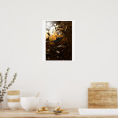 Gefangen in einem orangefarbenen Poster (Küche)