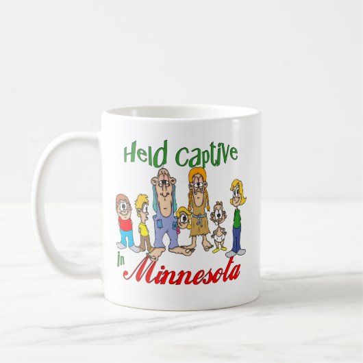 Gefangen in Minnesota Kaffeetasse (Links)