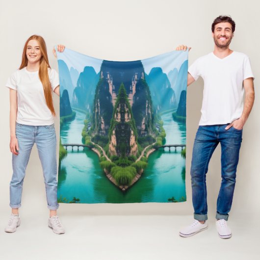Gefangen in Serenity - Karst River Valley Blanket Fleecedecke (Beispiel)