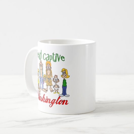 Gefangen in Washington Kaffeetasse (Vorderseite Links)