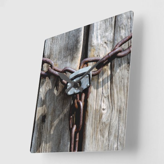 Gefangen! Quadratische Wanduhr (Winkel)