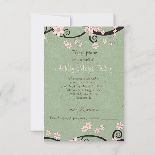 Gefangene der Liebe Brautdusche Einladung (Rückseite)