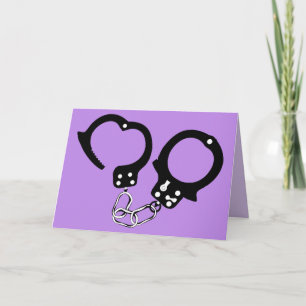 GEFANGENE DER LIEBE HANDCUFFS GREETING CARDS KARTE