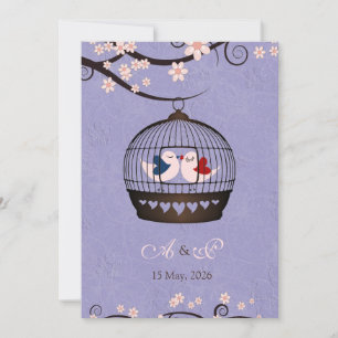 Gefangene der Liebe Violet Wedding Einladung
