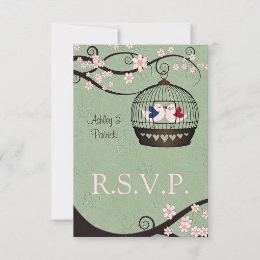 Gefangene der UAWG der Liebe RSVP Karte (Vorderseite)