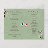 Gefangene des Hochzeitsprogramms für Lieben Ankündigungspostkarte (Rückseite)