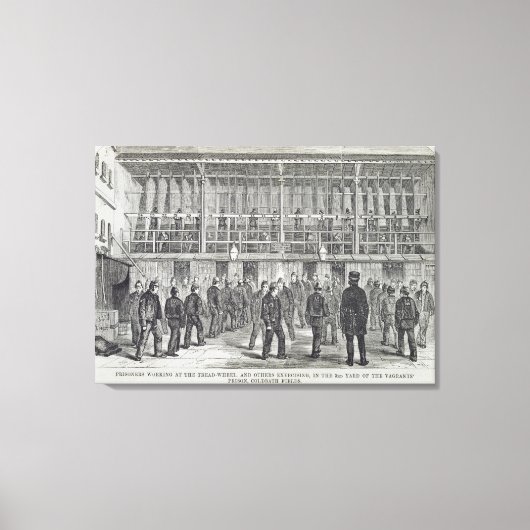 Gefangene, die am Treatrad arbeiten, u. a. Leinwanddruck (Vorderseite)