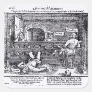 Gefangene im Pollerturm Quadratischer Aufkleber