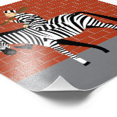 Gefangene und Zebra Fotodruck (Ecke)