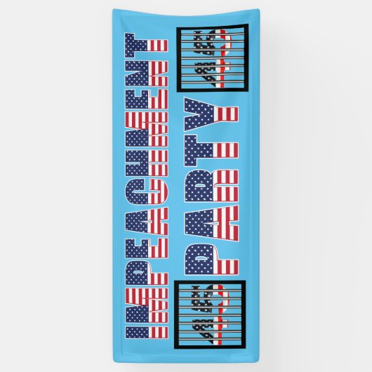 Gefangener Bars Präsident 45 Party Banner (Vertikal)