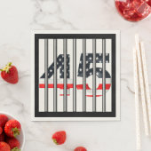 Gefangener Bars Präsident 45 Party Serviette (Beispiel)