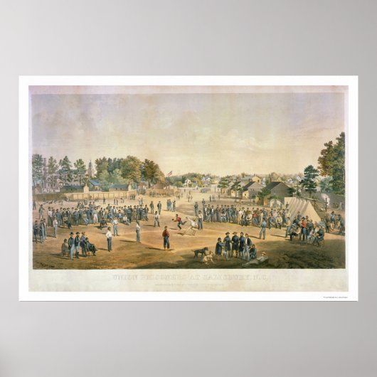 Gefangener Baseball Ziviler Krieg 1863 Poster (Vorne)