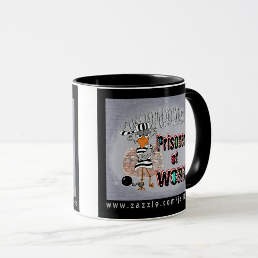 Gefangener der Arbeits-Tasse Tasse (VorderseiteRechts)