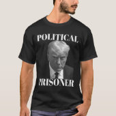Gefangener Donald J. Trump Black & White Mugsh T-Shirt (Vorderseite)