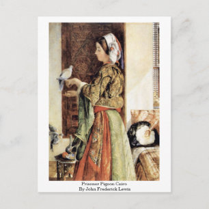 Gefangener Pigeon Kairo von John Frederick Lewis Postkarte