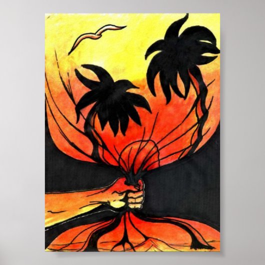 gefangener Sonnenuntergang Poster (Vorne)