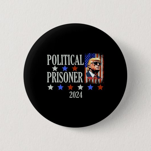 Gefangener Trump 2024 Button (Vorderseite)