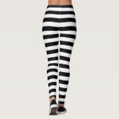 Gefangener verurteilen Schwarz-Weiß-Streifen Leggings (Rückseite)