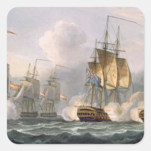 Gefangennahme des Dorothea am 15. Juli 1798 Quadratischer Aufkleber