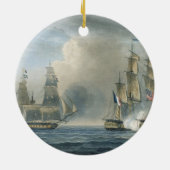 Gefangennahme des Pomone durch HMS Arethusa vor Keramikornament (Hinten)