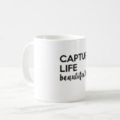 Gefangennahmen-Leben schön Kaffeetasse (Vorderseite Links)