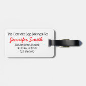 Gefangennehmen des Herz-Kamera-Taschen-Umbaus Gepäckanhänger (Rückseite horizontal)