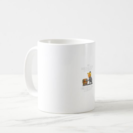 Gefangenschaft Trumps Präsidentenbibliothek Funny  Kaffeetasse (Vorderseite Links)