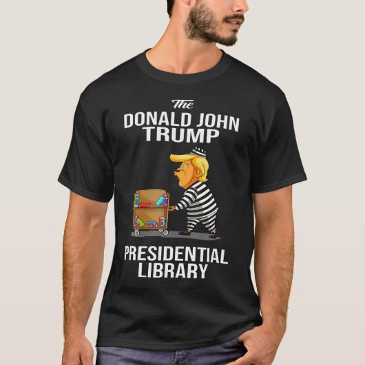 Gefangenschaft Trumps Präsidentenbibliothek Funny T-Shirt (Vorderseite)