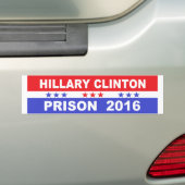 Gefängnis Hillary Clinton Autoaufkleber 2016 (Auf Auto)