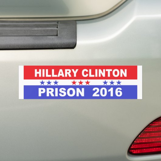 Gefängnis Hillary Clinton Autoaufkleber 2016 (Auf Auto)