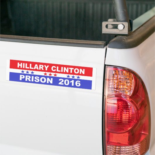 Gefängnis Hillary Clinton Autoaufkleber 2016 (Auf Lkw)