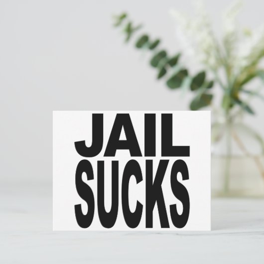 Gefängnis Ist zum Kotzen Postkarte (Stehend Vorderseite)