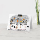 Gefängnis Jailbird Feiertagskarte (Rückseite)