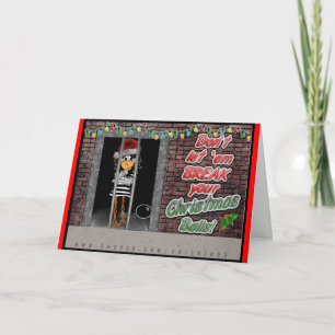 Gefängnis Jailbird Feiertagskarte