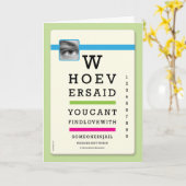 Gefängnis-Karten - Augen überprüft Karte (Gelbe Blume)