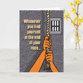 Gefängnis-Karten - Ende des Seils Karte (Gelbe Blume)