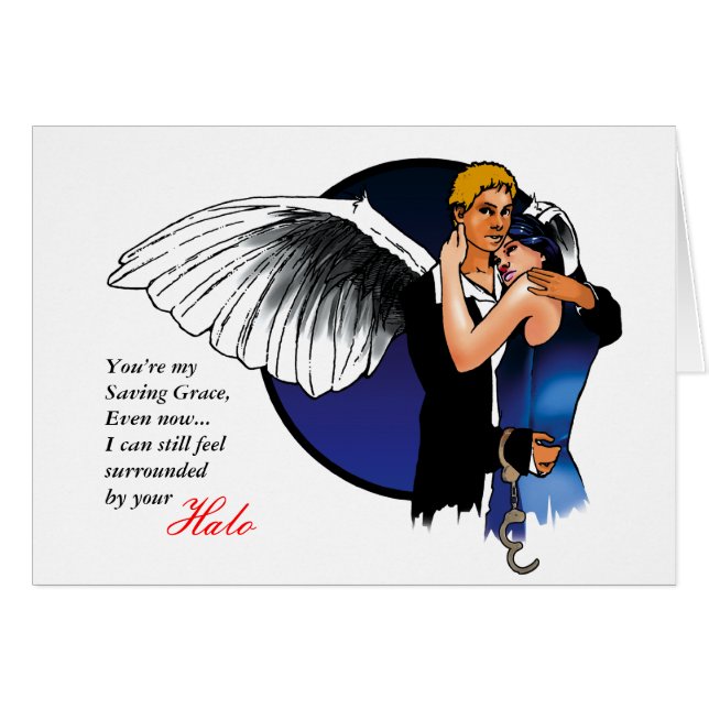 Gefängnis-Karten - liebevoller Engel (Vorderseite (Horizontal))