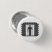 "Gefängnis Piktogramm-Knopf der Zeit-I" Button (Vorne & Hinten)