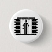 "Gefängnis Piktogramm-Knopf der Zeit-I" Button (Vorderseite)