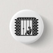 "Gefängnis Piktogramm-Knopf der Zeit-II" Button (Vorderseite)